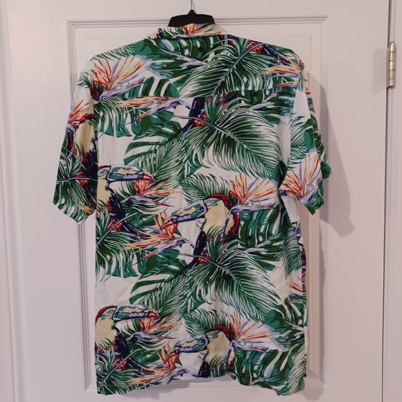 A.M. London Shirt Men Large Tropical VISCOSE Resort Sustainable Made In … - Picture 2 of 5